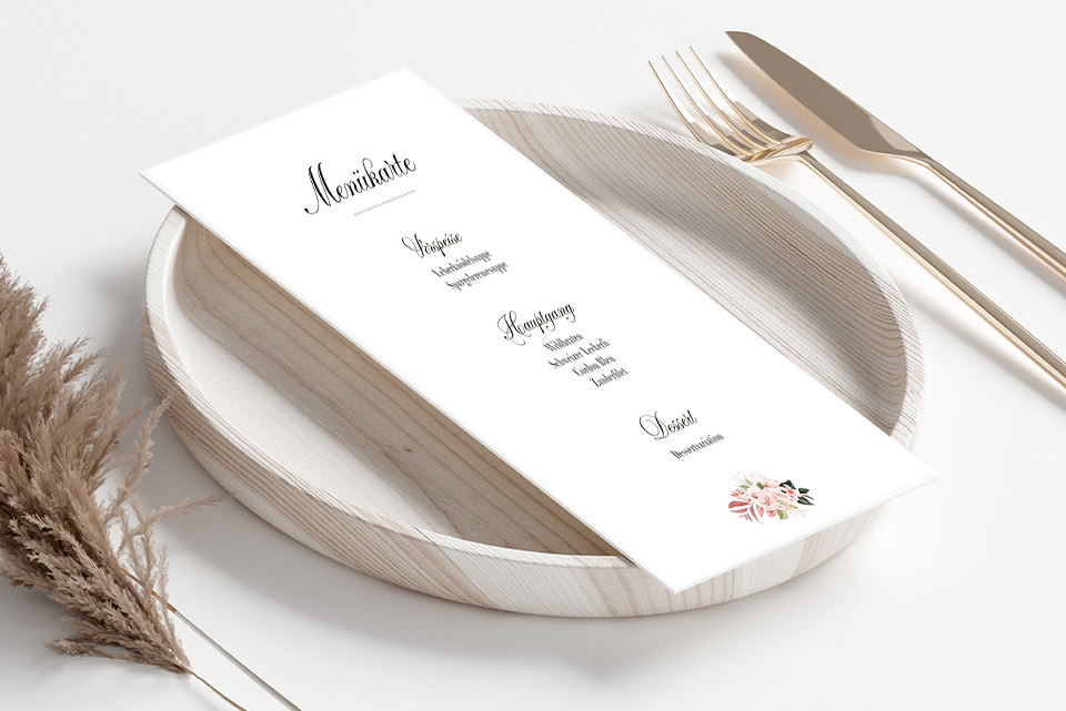 Menükarten, Hochzeiten